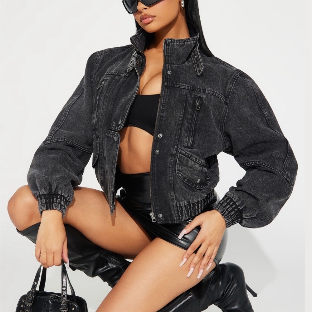 BNWT black denim jacket - Picture 4 of 11